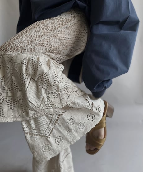 【RE;CIRCLE】 RE Crochet Tiered Pants / 230330-021