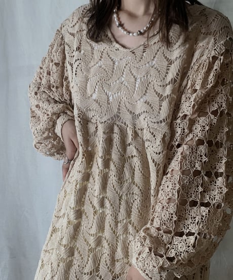 【RE;CIRCLE】  RE Crochet L/S Dress ②/210512-010