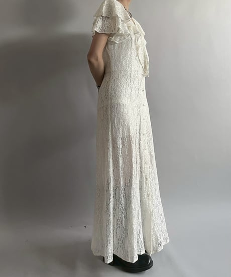 【USED】 Lace Pattern S/S One-Piece  /251012-012