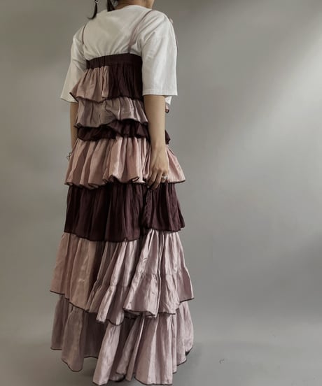 【RE;CIRCLE】RE Tiered Skirt & Bra Set / 230803-007