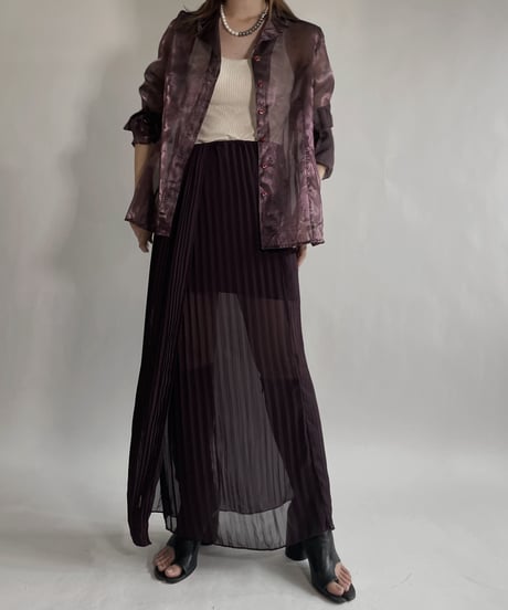 【USED】 Poly Long Skirt / 220702-004