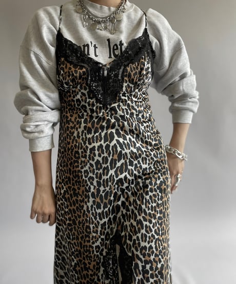 【USED】 Leopard Patterned Camisole Long One-Piece /240914-032