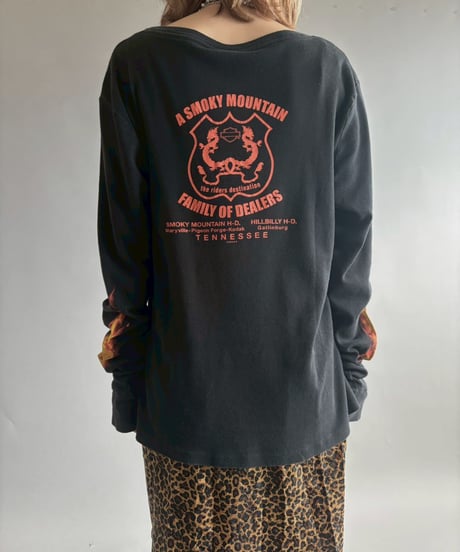 【USED】 Made in USA HARLEY DAVIDSON L/S T-shirt / 251004-030