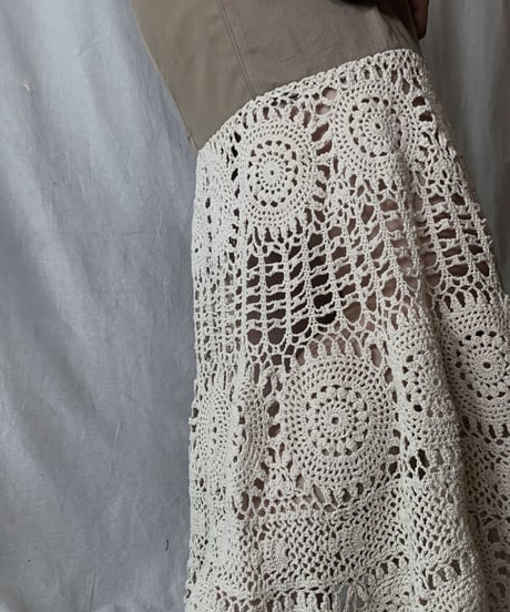 【RE;CIRCLE】 RE Crochet Long Skirt①/210512-016
