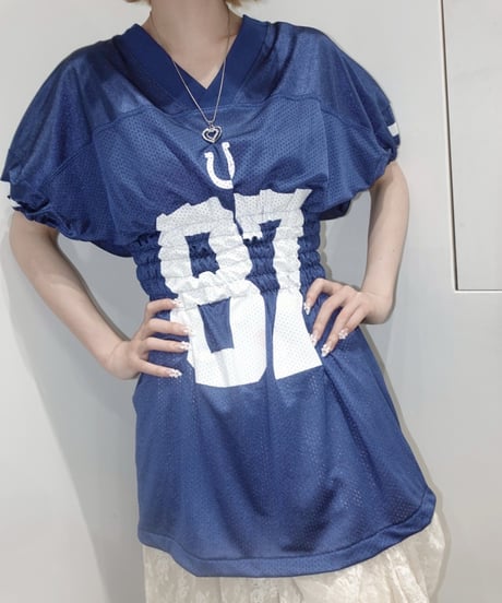 【RE;CIRCLE】 Shirring Football Shirt  /  250522-006