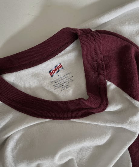 【USED】  Soffe Shirts Raglan T-shirt Wine Red / 220618-006