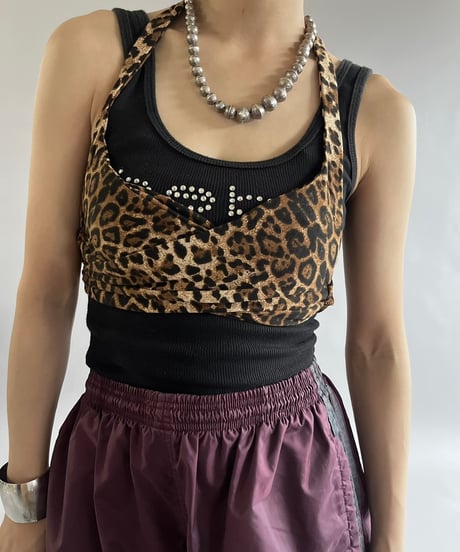 【USED】Leopard Pattered Camisole Top /240907-032