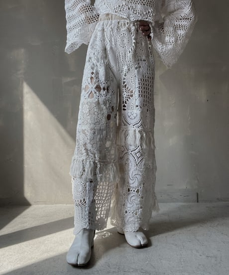 【RE;CIRCLE】 RE Crochet Patchwork Pants①/20220317-003