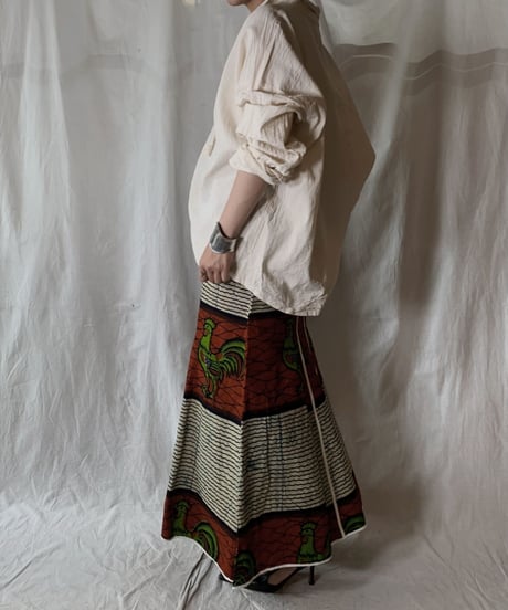 【USED】 African Batik Skirt②/210428-009