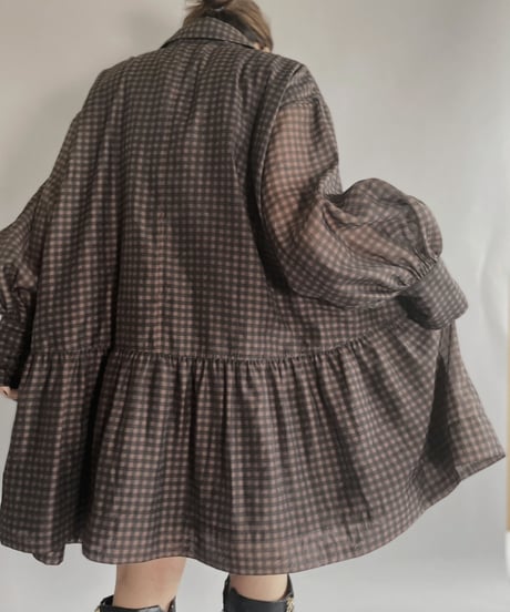【USED】  GANNI Checked One-piece / 221015-009