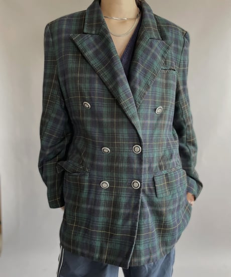【USED】  Checked Blazer / 221119-006