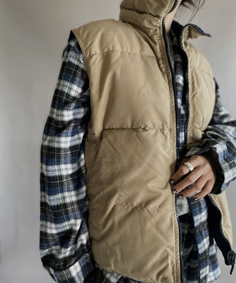 【USED】 Reversible Down Vest Beige ⇄ Navy / 221224-005