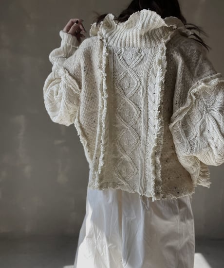 【RE;CIRCLE】 RE Alan Knit Short Top/220212-027