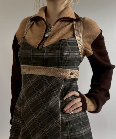【USED】 bebe Plaid N/S One-Piece /260117-006