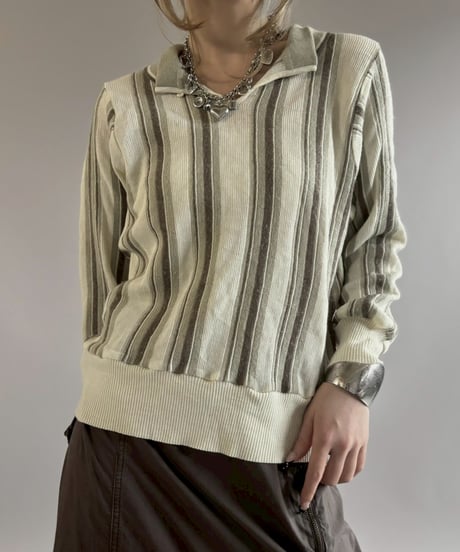 【USED】 L/S Knit Polo Shirt / 260411-023