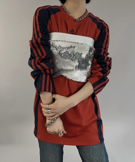 【RE;CIRCLE】 RE Sequins Bare Top Silver/  240307-002