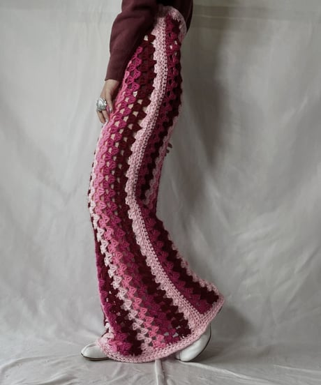 【RE;CIRCLE】 RE Granny Knit Long Skirt⑩/211014-030
