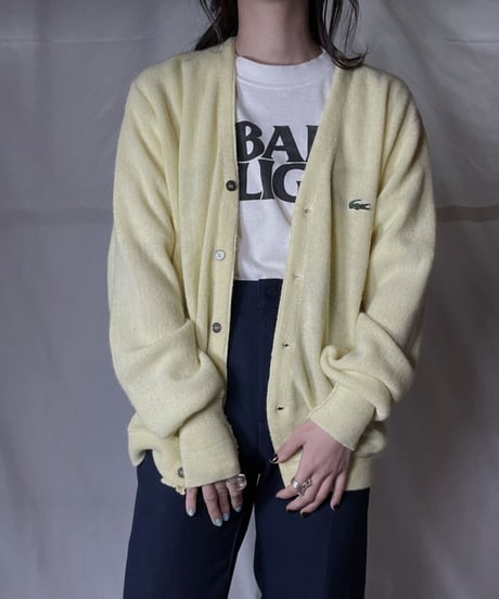 【USED】 LACOSTE Acrylic Knit Cardigan  ⑥ / 220111-007