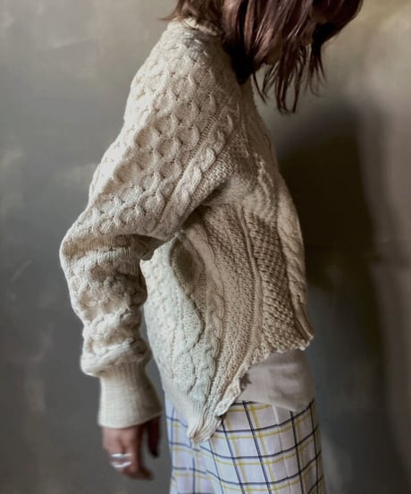 【RE;CIRCLE】 Patchwork Cable Knit ② / 201112-024