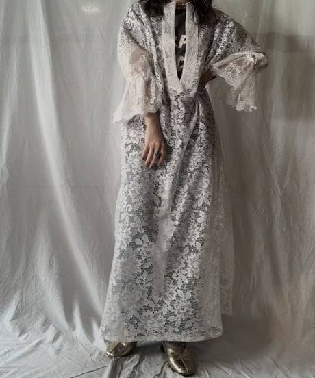 【RE;CIRCLE】 RE Lace Open Collar One-piece②/210630-015