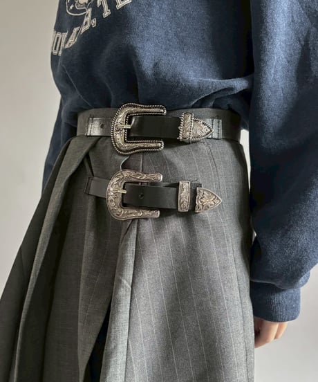 【RE;CIRCLE】 RE Suit Pleats Wrap Skirt/ 260108-007