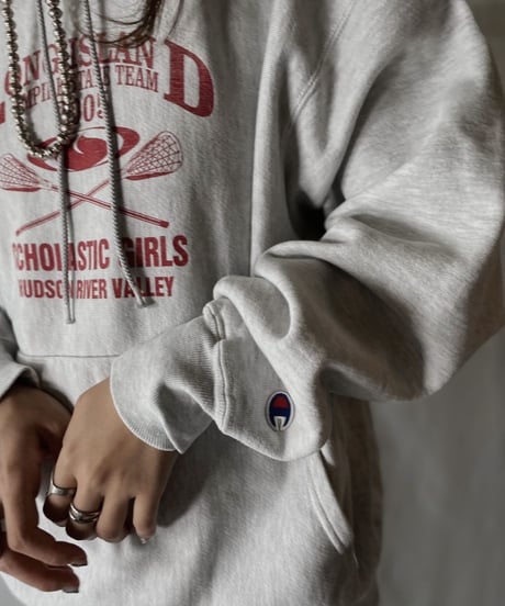 【USED】  Champion Reverse Weave Hoodie Long Island/210902-019