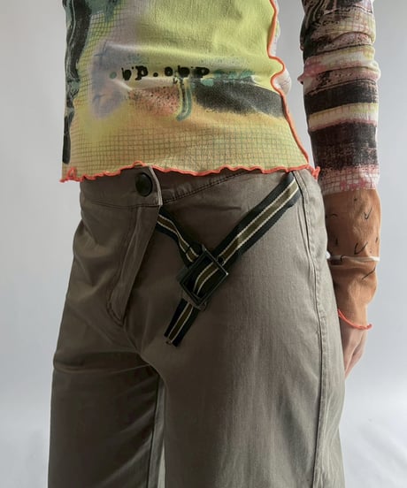 【USED】  Cop.Copine Belt Design Flare Pants / 251014-037