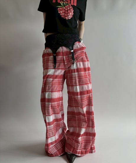 【USED】 Checked Wide Pants/250816-018