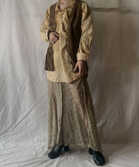 【RE;CIRCLE】Tie Dye Dyeing  Mexican shirt② /210226-008