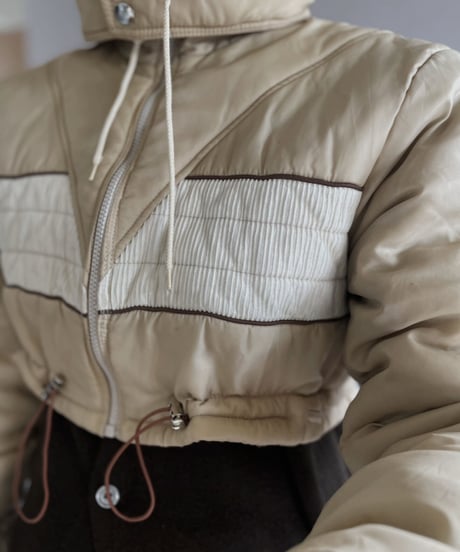 【RE;CIRCLE】 RE Draw Code Short Down Beige / 221215-002