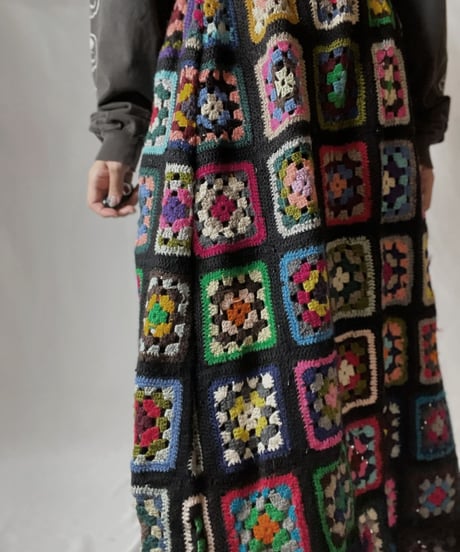 【RE;CIRCLE】 RE Granny Knit Long Skirt②/210917-004