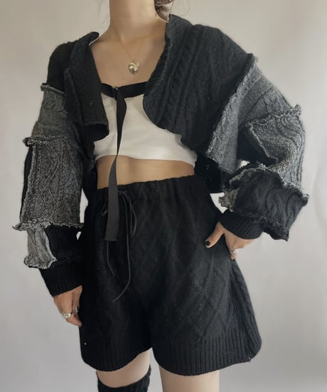 【RE;CIRCLE】 RE Alan Knit Bolero Black / 221006-011