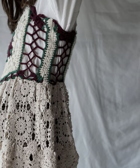【RE;CIRCLE】 RE Granny × Crochet N/S One-piece②/211014-018