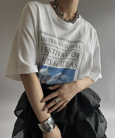 【USED】 Made in USA Fruit of the Loom NEW HEAVEN T-Shirt /240720-018