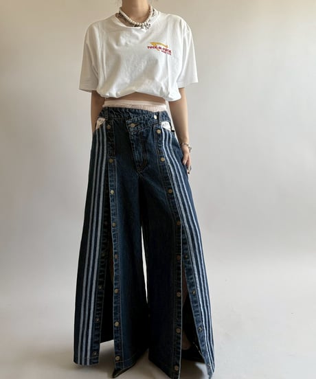 【USED】 adidas IVY PARK Design Wide Denim Pants /250510-068