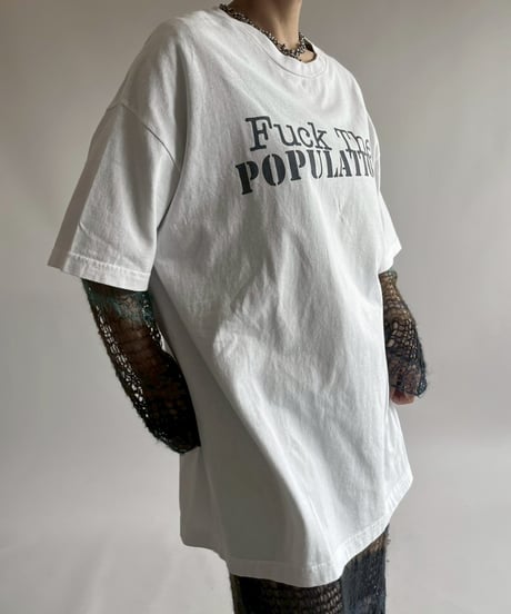 【USED】  Made in USA Fuck the POPULATION T-Shirt /250510-002