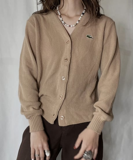 【USED】   LACOSTE Acrylic Cardigan/211126-004