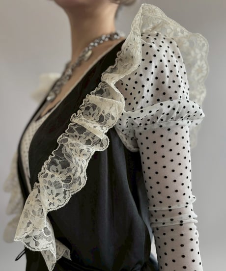 【USED】 Lace Design N/S Leotard Top / 260404-001