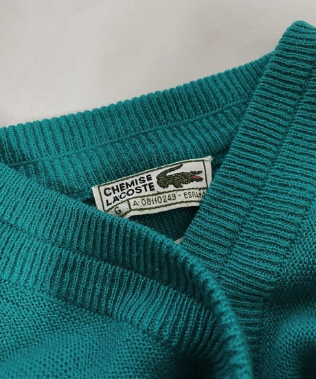 【USED】 LACOSTE Acrylic Knit Cardigan  ⑰ / 220111-032