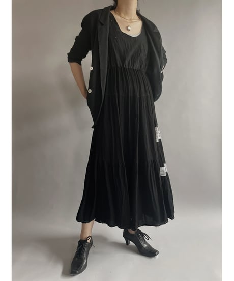 【RE;CIRCLE】 RE Sleeveless One-piece Black&White / 220901-017