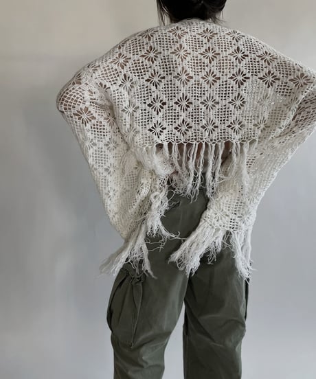 【RE;CIRCLE】 RE Crochet Lace Flare Sleeves Bolero / 220526-044
