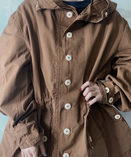 【USED】 Dyed Brown Swedish Snow Hoodie /210310-014