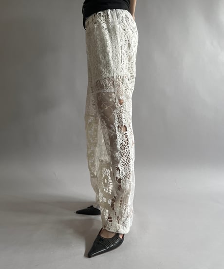 【RE;CIRCLE】 RE Crochet Patch Pants / 240829-001