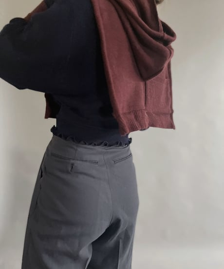 【RE;CIRCLE】 RE Acrylic Knit Cardigan + Hoodie Navy × Blue / 230220-015