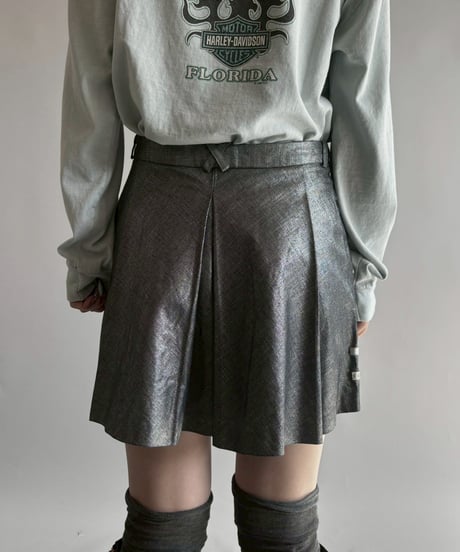 【USED】 Metallic Mini Skirt /251004-024