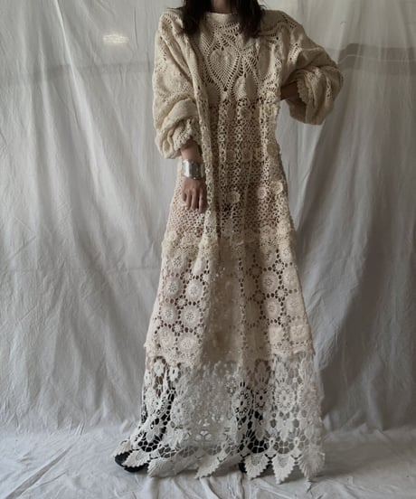 【RE;CIRCLE】 RE Crochet L/S One-piece/210611-027