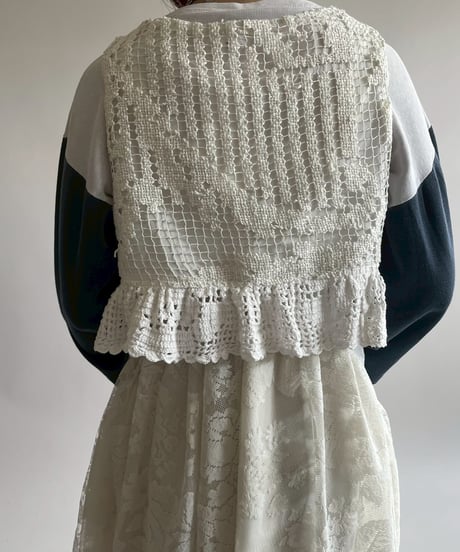【RE;CIRCLE】RE Crochet Short Vest / 250515-010