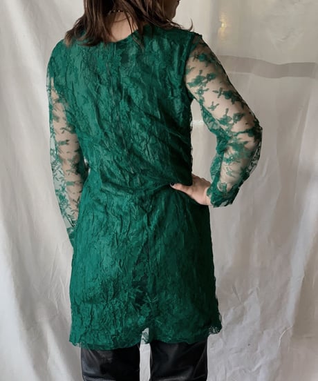 【USED】 Flower Patterned Race  Dress/210217-023