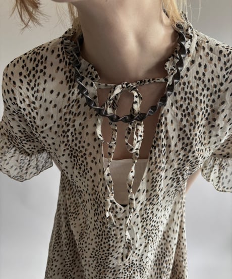 【USED】 Made in ITALY Leopard Pattern S/S One-Piece  / 250531-001