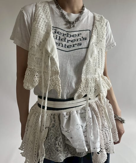【RE;CIRCLE】RE Crochet Short Vest / 250515-001